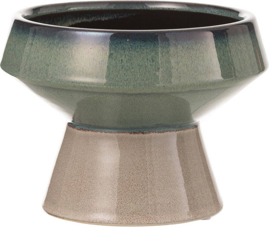 J-Line Pot | keramiek | groen | 23x23x(h)16.8 cm
