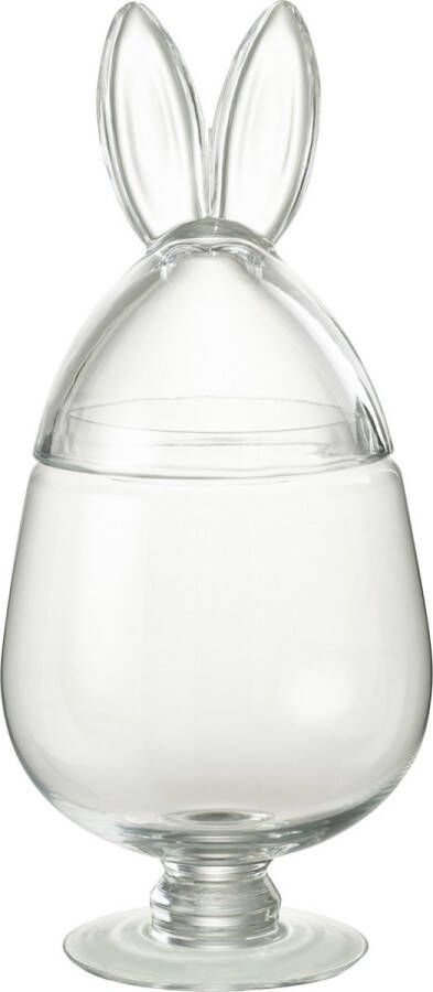 J-Line Pot Konijn Glas Transparant Medium Paasdecoratie