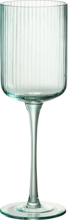 J-Line Ralp wijnglas glas groen 6 stuks woonaccessoires
