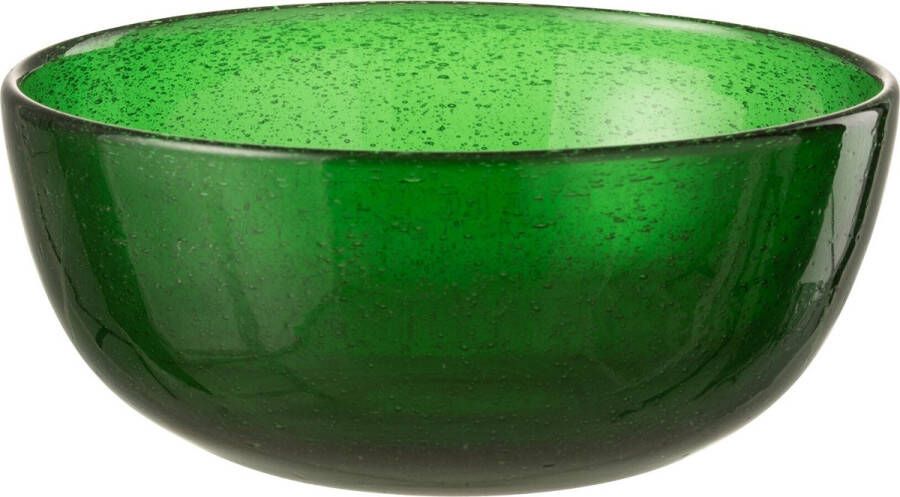 J-Line Schaal | glas | groen | 15x15x(h)6.5 cm