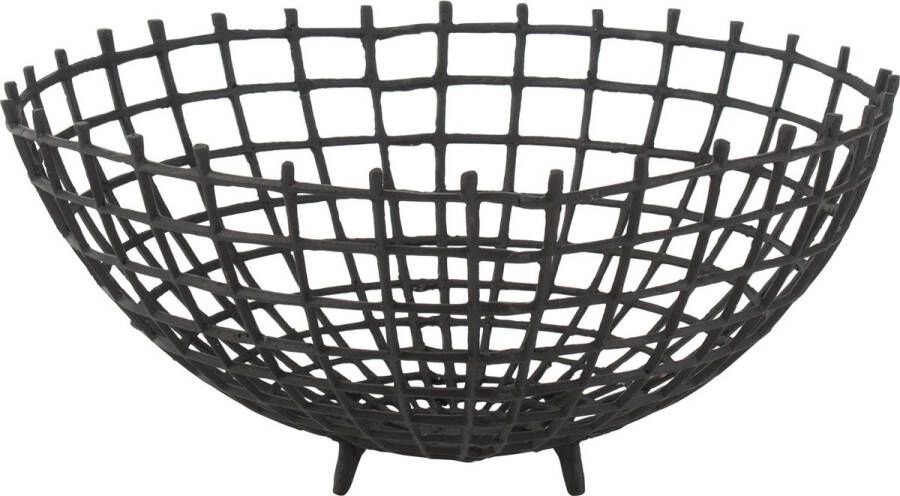 J-Line Schaal | metaal | zwart | 46x46x(h)20 cm