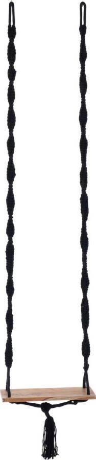 J-Line Schommel | katoen | zwart | 50.5x20x (h)220 cm
