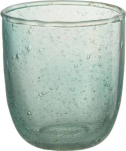 J-Line Theelichthouder Bubbels Glas Aqua Small 6 stuks