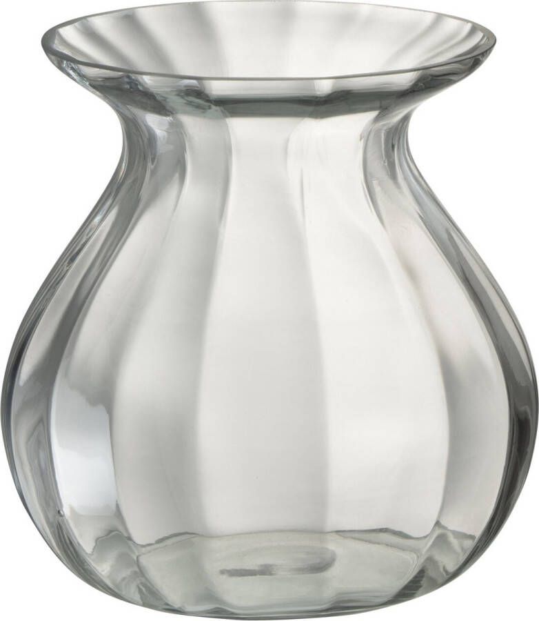 J-Line Vaas Amo Glas Transparant Large Bloemenvaas 19.50 cm hoog