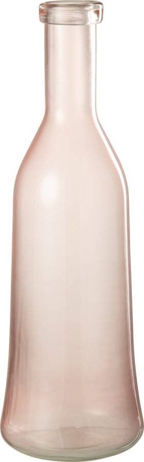 J-Line Vaas Bruni Glas Lichtroze Medium Bloemenvaas 45.00 cm hoog