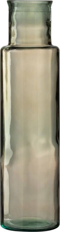 J-Line Vaas Cilinder Glas Lichtbruin Large Bloemenvaas 55.00 cm hoog