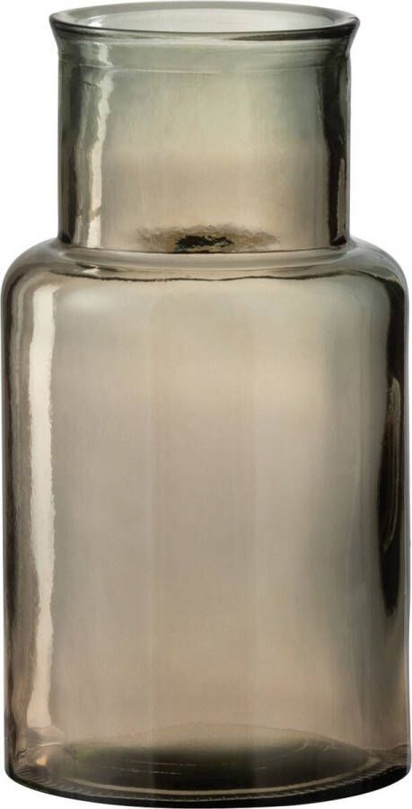 J-Line Vaas Cilinder Glas Lichtbruin Small Bloemenvaas 16.00 cm hoog
