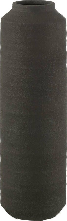 J-Line Vaas Cilinder Klei Zwart Small Bloemenvaas 43.00 cm hoog