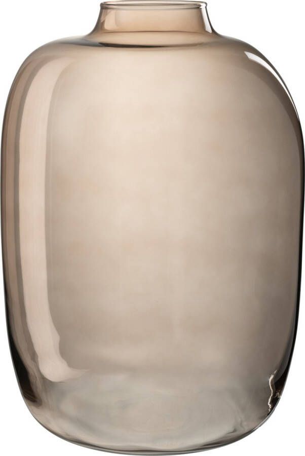 J-Line Vaas Cilinder Glas Lichtbruin Medium Bloemenvaas 45.00 cm hoog