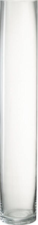 J-Line Vaas Cylinder Glas Transparant Large Bloemenvaas 60.50 cm hoog