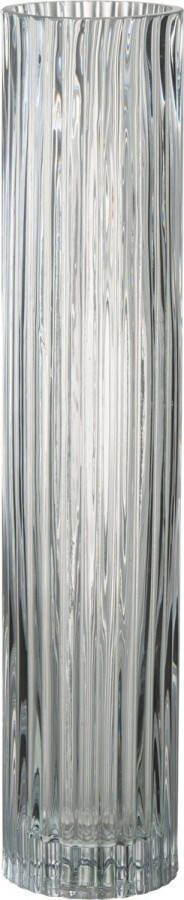J-Line Vaas Cylinder Lijnen Glas Transparant Large