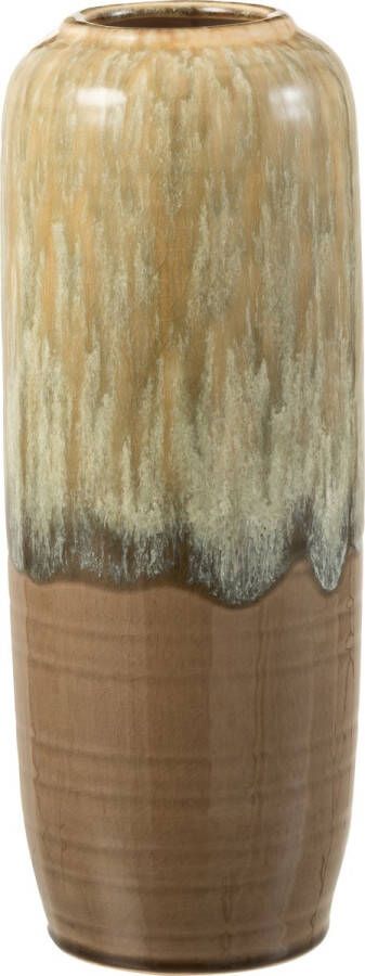 J-Line Vaas Elise Keramiek Beige Bruin Small