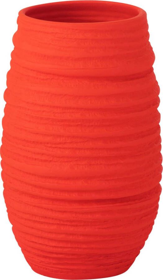 J-Line vaas Fiesta keramiek rood large