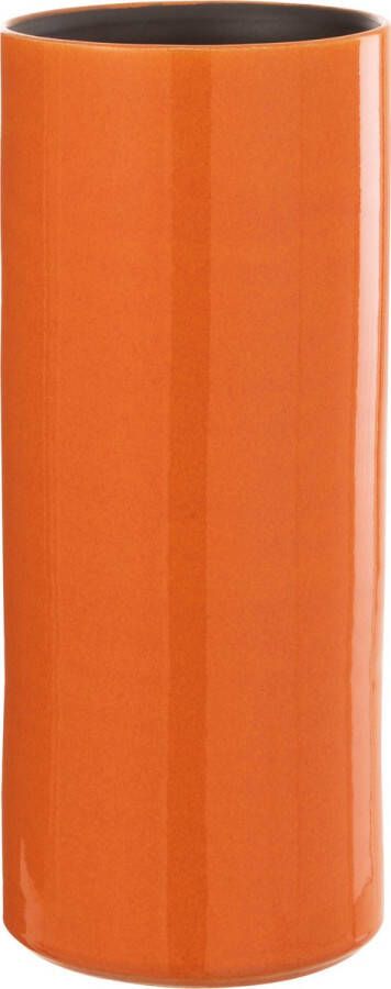 J-Line Vaas Flek Keramiek Oranje Small Bloemenvaas 37.00 cm hoog