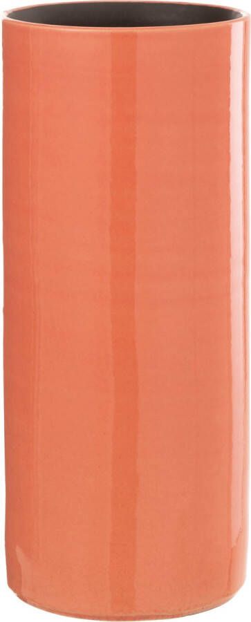 J-Line Vaas Flek Keramiek Roze Small Bloemenvaas 37.00 cm hoog