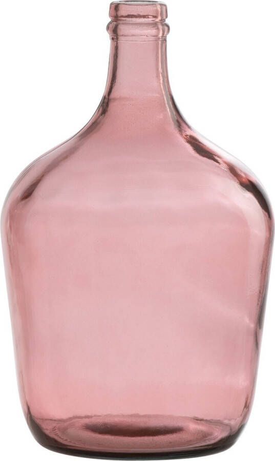 J-Line Vaas Ovaal Glas Roze Mix Extra Large Bloemenvaas 30.00 cm hoog