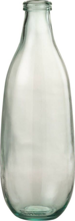 J-Line Vaas Fles Glas Transparant Bloemenvaas 41.00 cm hoog