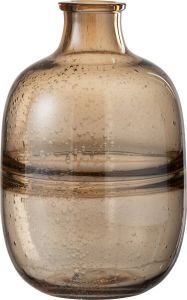 J-Line Vaas | glas | bruin | 18x18x (h)29 cm