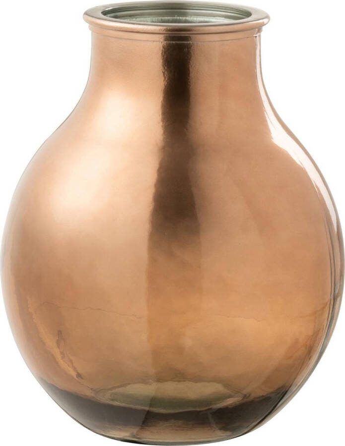 J-Line Vaas Glas Metallic Bruin
