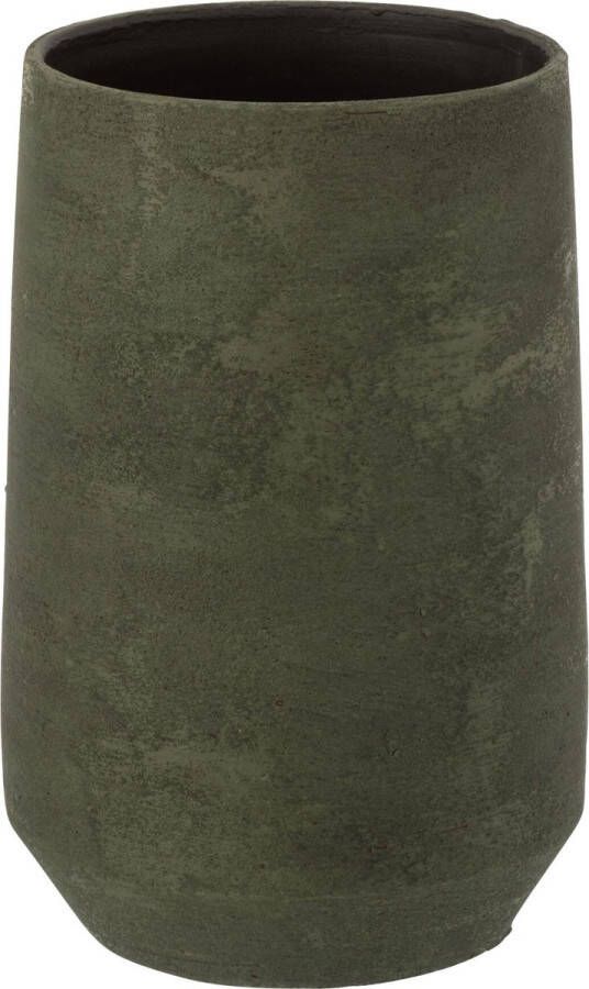 J-Line Vaas Delph Glas Transparant Groen Extrasmall Bloemenvaas 25.00 cm hoog