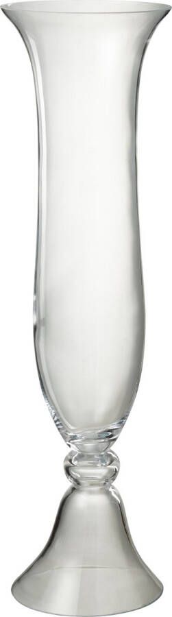 J-Line Vaas Tweedelig Elsi Glas Transparant Bloemenvaas 99.00 cm hoog