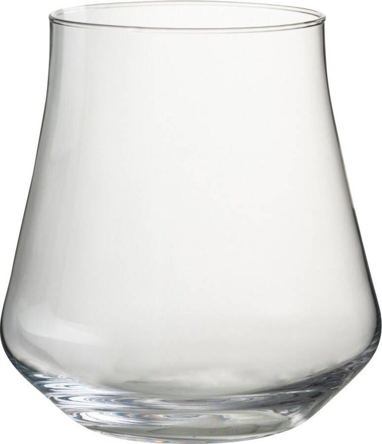 J-Line Kaarshouder Cylinder Rond Glas Transparant Bloemenvaas 21.00 cm hoog