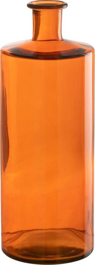 J-Line Vaas Wijd Glas Orange Medium Bloemenvaas 40 cm hoog