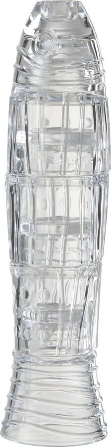 J-Line Vis bekers drinkglas transparant woonaccessoires