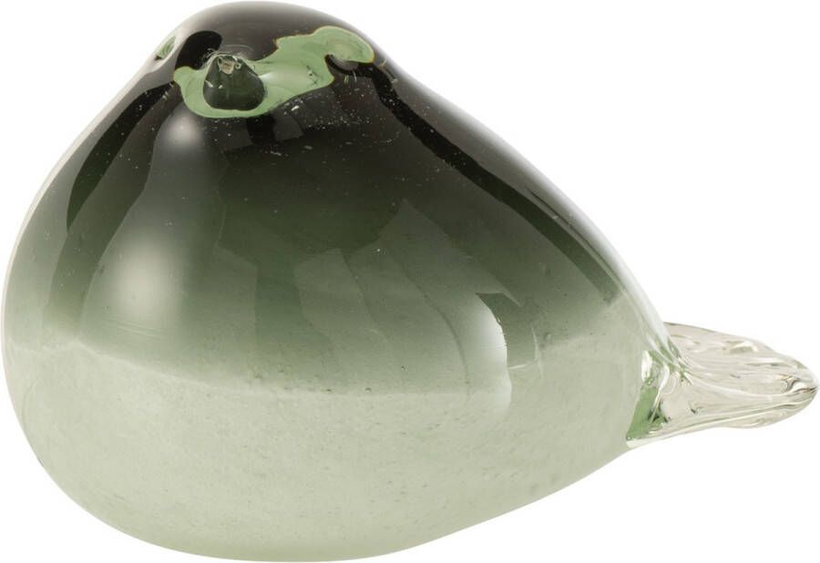 J-Line Vogel | glas | groen | 15x9x (h)10.5 cm