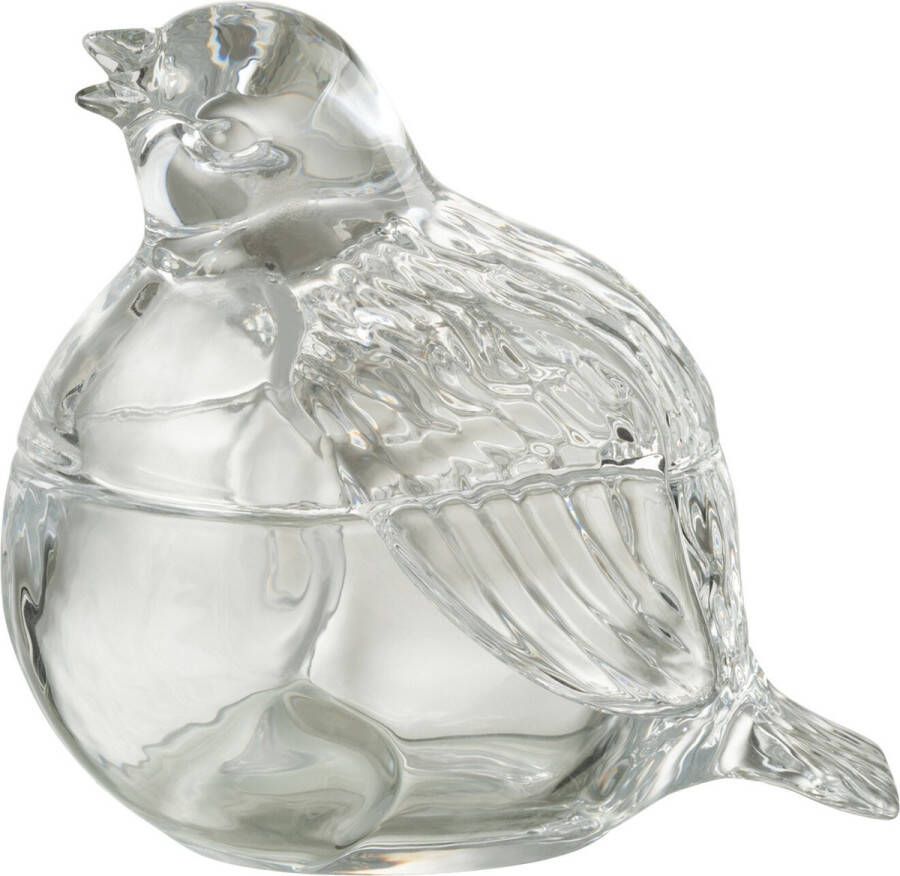 J-Line voorraadpot Duif glas transparant paasdecoratie