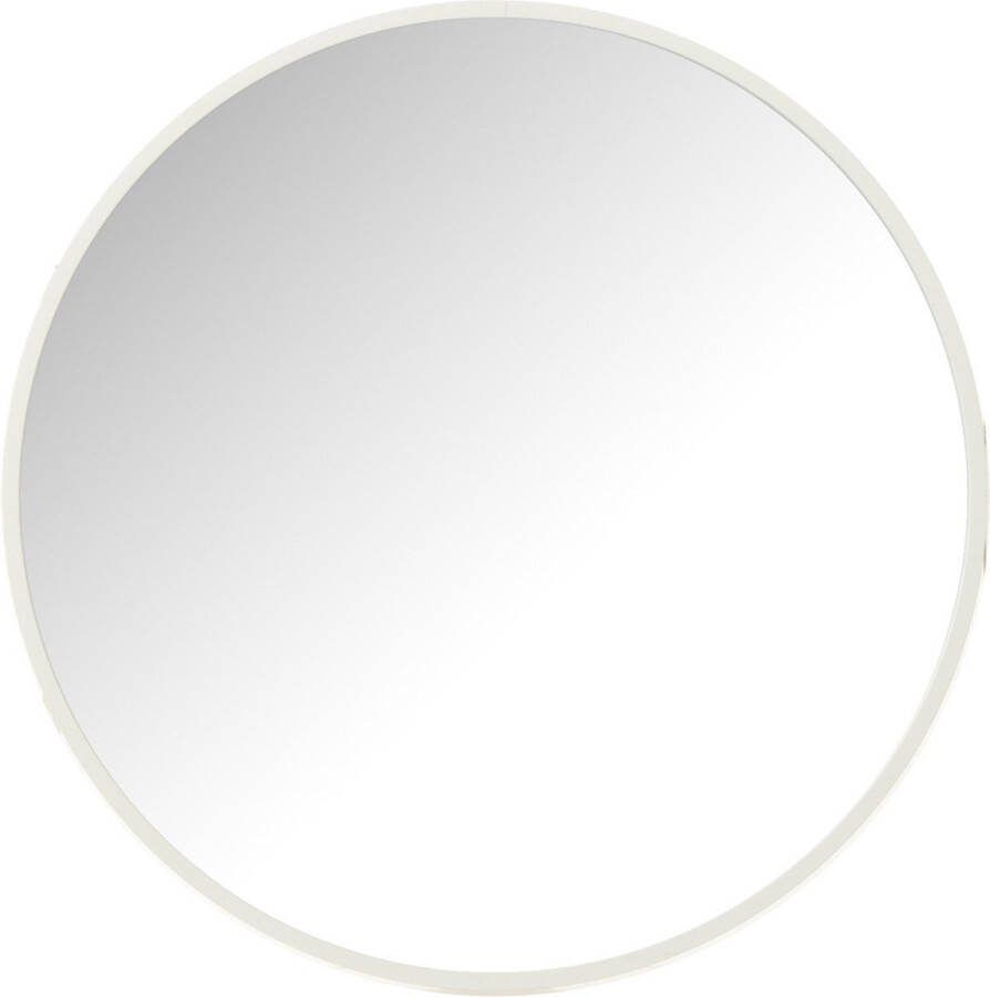J-Line spiegel Rond glas|metaal wit small Ø 40 cm