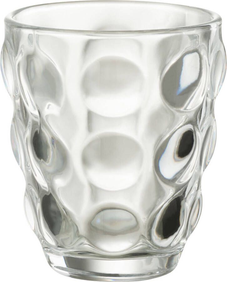 J-Line Bubble glas drinkglas transparant 6 stuks woonaccessoires
