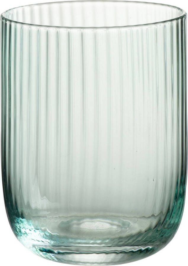 J-Line Kyle glas drinkglas transparant groen 6 stuks woonaccessoires