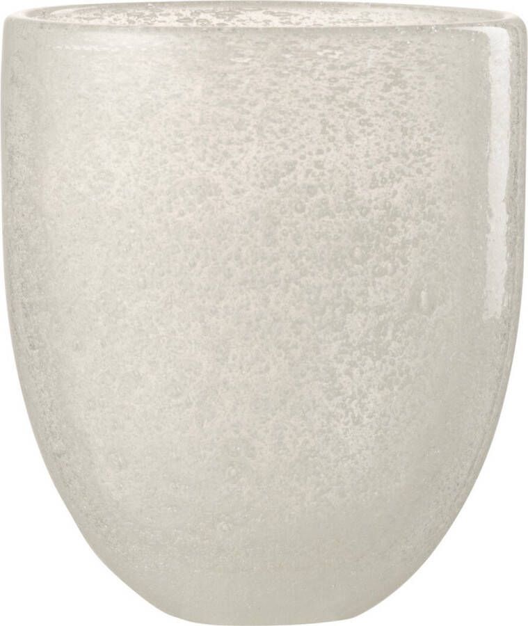 J-Line Waterglas glas wit 8.5x8.5x (h)9.5 cm