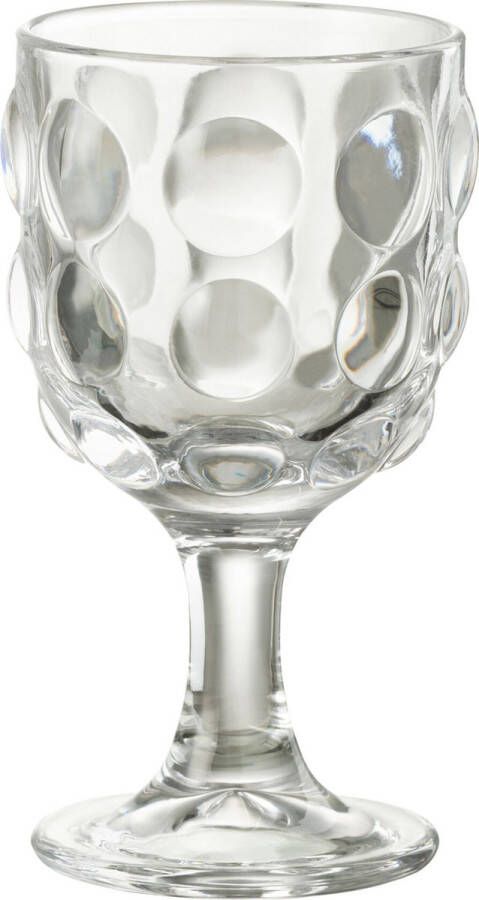 J-Line Bubble wijnglas glas transparant 6 stuks woonaccessoires