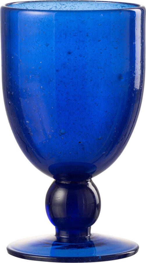 J-Line Wijnglas Lisboa Glas Blauw 6 stuks