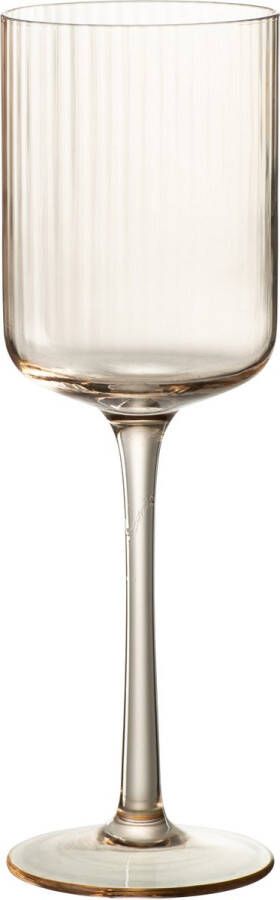 J-Line Ralph wijnglas glas oranje & roest 6 stuks woonaccessoires