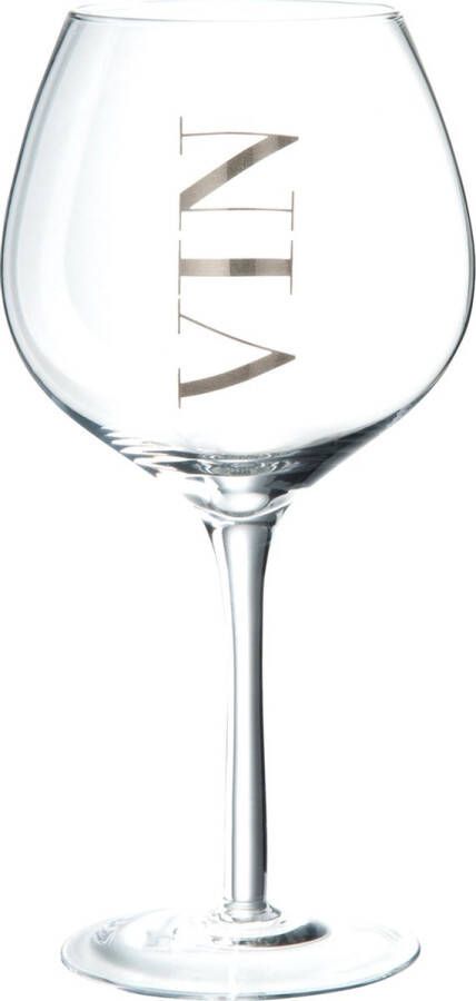 J-Line wijnglas glas transparant 6 stuks woonaccessoires