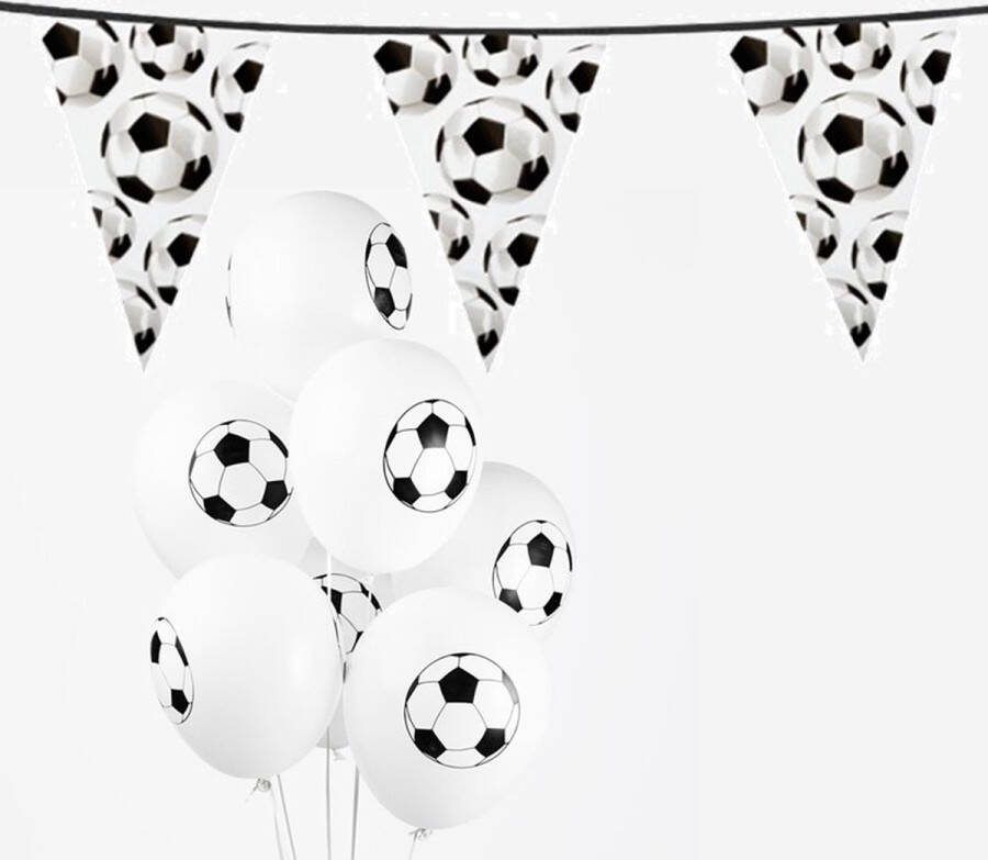 J-Martens feestwinkel Versiering pakket Voetbal zwart -wit