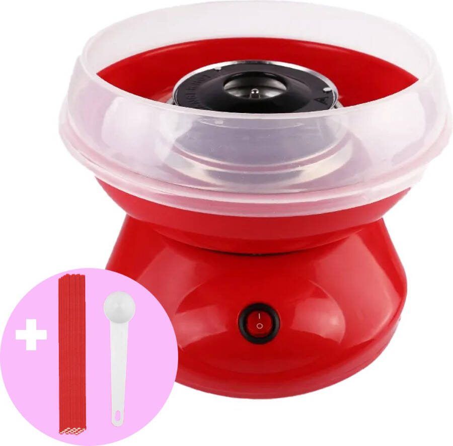 J2D Trading Suikerspinmachine Suikerspinmaker Rood Snoep Kinderfeestje Kermis Kerst Kerstcadeau Kerstkado