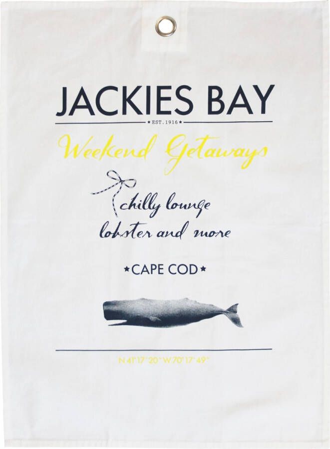 Jackies Bay Vis Theedoek Geel 50 x 70 cm