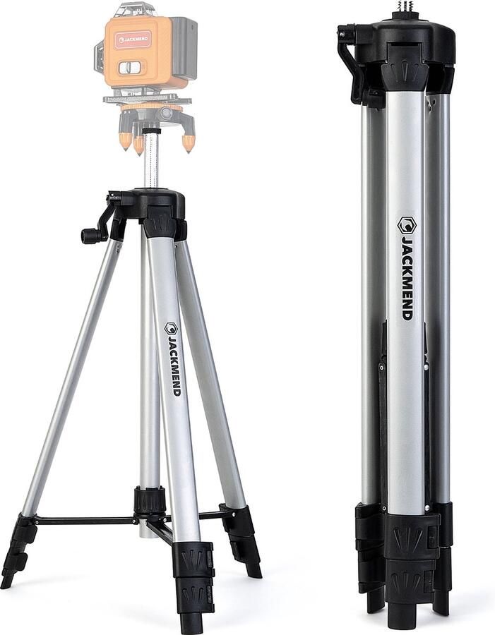 JACKMEND 4D Kruislijnlaser Statief Inclusief Opbergtas Tot 1.5M Verstelbaar 50KG Draagvermogen 5 8 Inch Schroefdraad