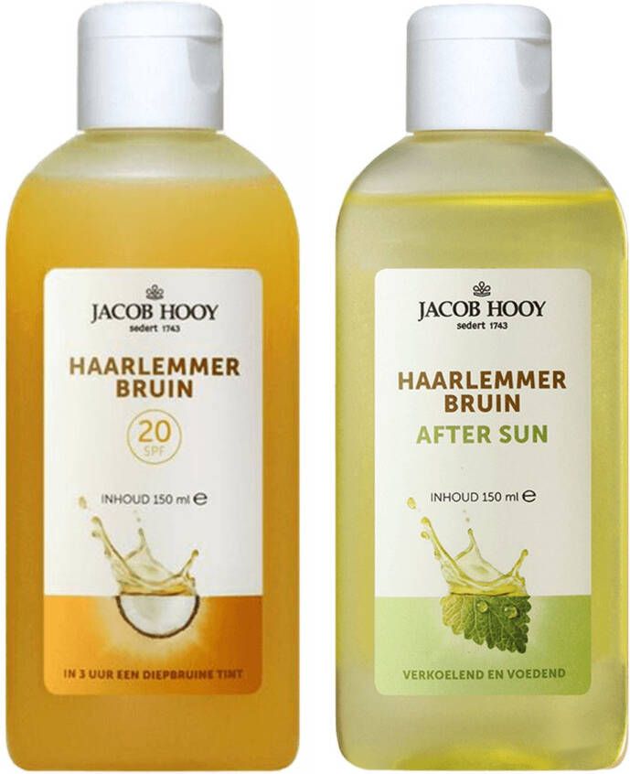 Jacob Hooy Haarlemmerbruin SPF 20 Snelbruiner Zonnebrand + Haarlemmer bruin Aftersun (2x 150ml)