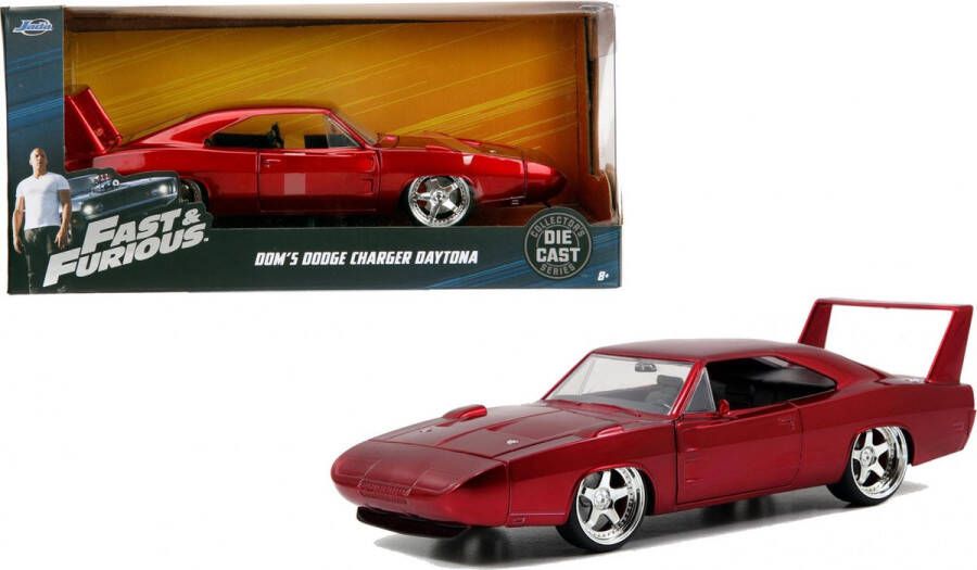 Hermie Jada Auto Fast & Furious 1969 Dodge Charger 1:24 Die-cast Rood