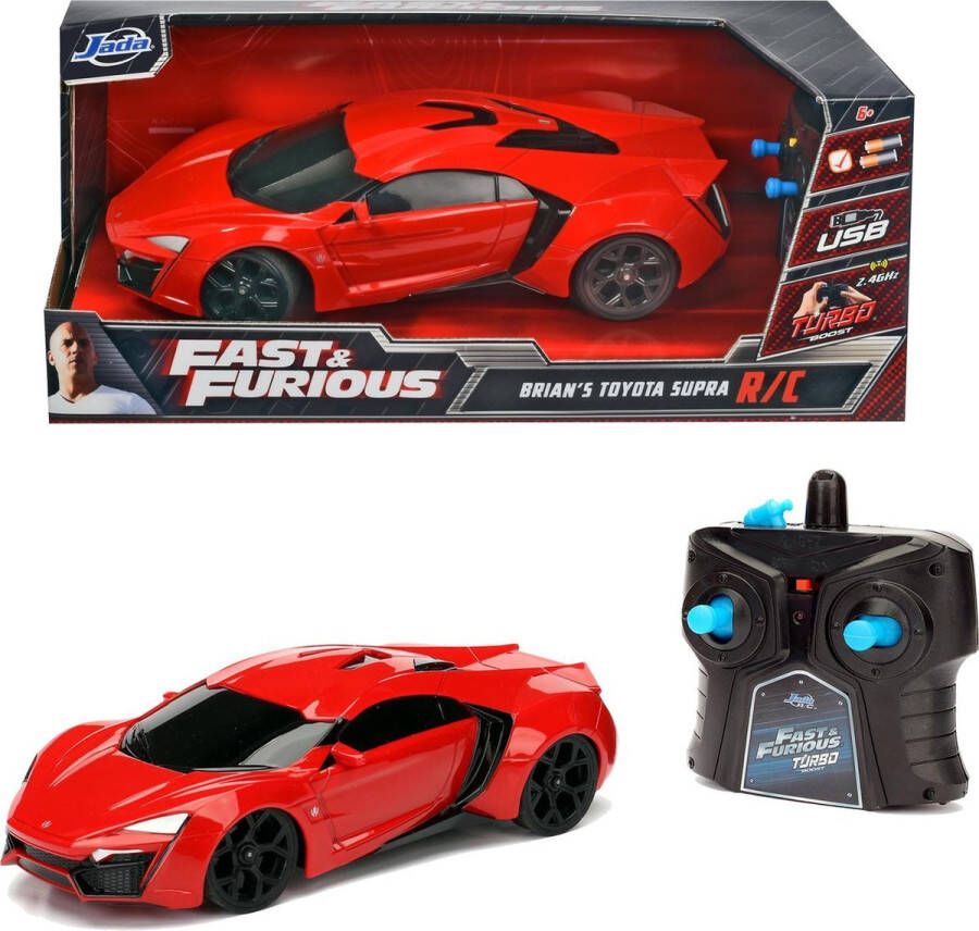 JADA Toys Fast & Furious Lykan Hypersport 1:16 Rood Bestuurbare auto