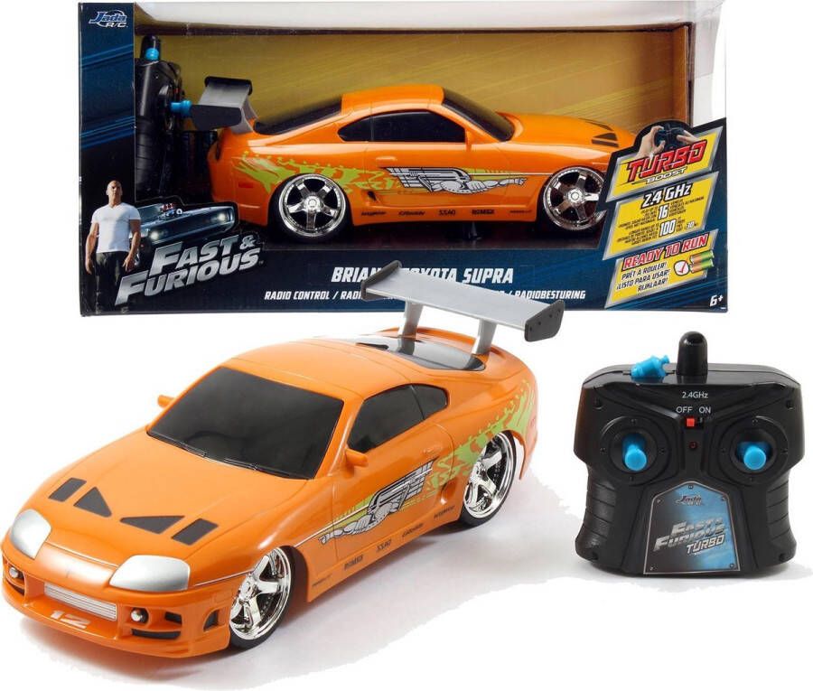 JADA Toys Fast & Furious RC Toyota Supra 1:16 Oranje 2 4GHz Vanaf 8 jaar Bestuurbare auto