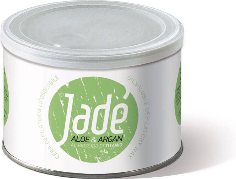 Jade Jadé Striphars met Aloe Vera en Argan │ ontharingswax │ Hars in blik 400 ml │ wax can │stripwax │striphars voor ontharen van het gehele lichaam │400 ml