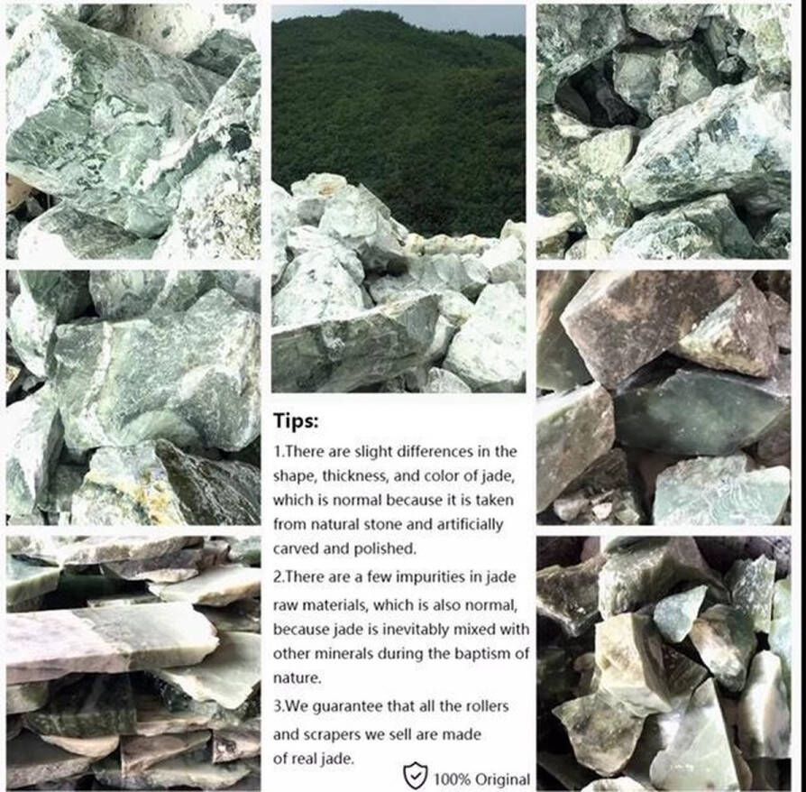 Jade Roller 100% natuurlijke groene Quartz steen