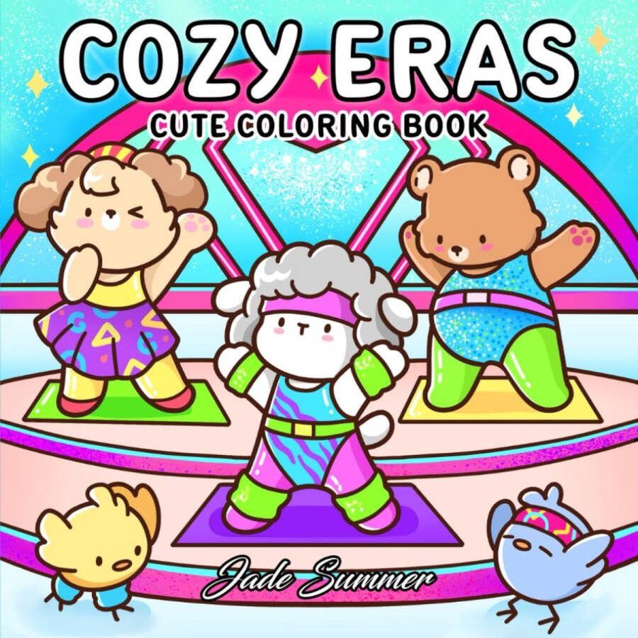 Jade Summer Cozy Eras Cute Coloring Book for adults and teens Kleurboek voor volwassenen en kinderen