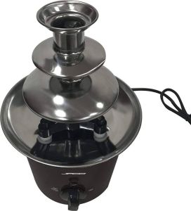 Jago GoodVibes Chocoladefontein met 3 niveaus Maximale capaciteit 400g Roestvrij Staal Spoelveilig Chocolade Fondue 60W Zwart